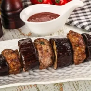 eggplant kebab meal